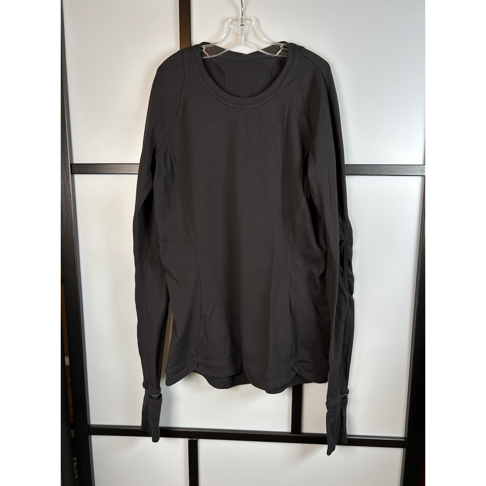 Lululemon Runderful Long Sleeve Black Top‎  Woman's Size 6